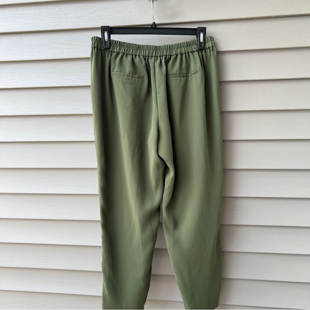 J.Crew Jamie Tapered Leg Elastic Waist Pants Women’s Size 14 Olive Green - Picture 4 of 16